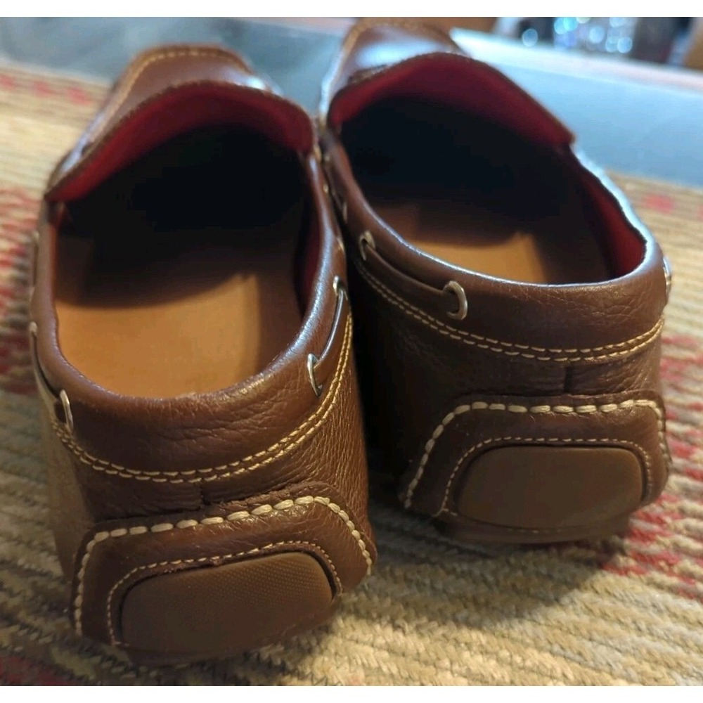 Donald Pliner Shoes Mens Size 12 M Brown Leather Tassels Loafers Moc Toe Driving - Picture 5 of 10